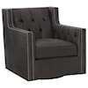 Bernhardt Candace Swivel Chair with Nail Head Trim