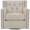 Bernhardt Candace Swivel Chair with Nail Head Trim