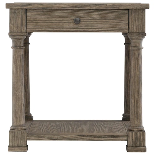 Transitional 1-Drawer Side Table