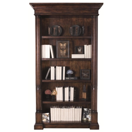 5-Shelf Bookcase with Wire Management