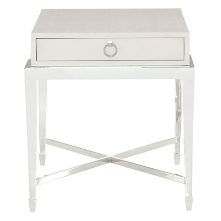 End Table with Steel Base
