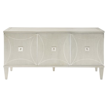 Entertainment Console with Stainless Steel Inlays