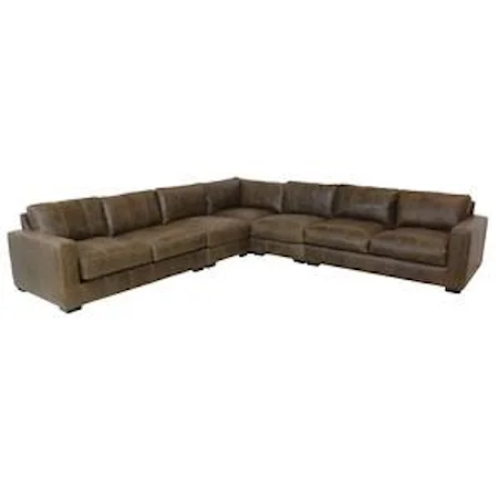 5-Piece Leather Sectional (Also available in 3 or 4 Pieces)