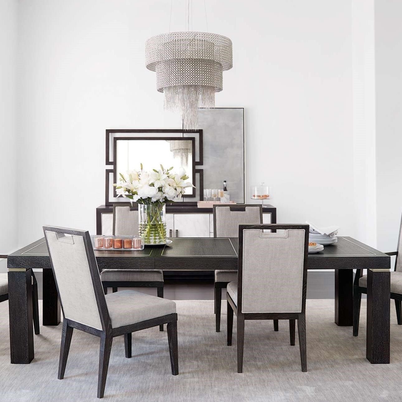 Bernhardt Decorage 380221 Contemporary Rectangular Dining Table with 24