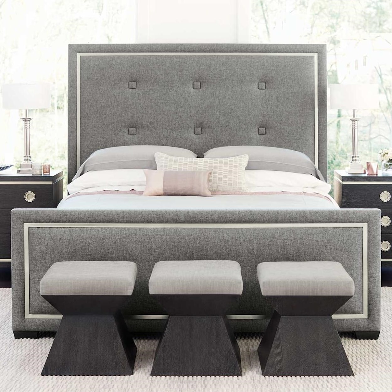 Bernhardt Decorage Queen Upholstered Panel Bed