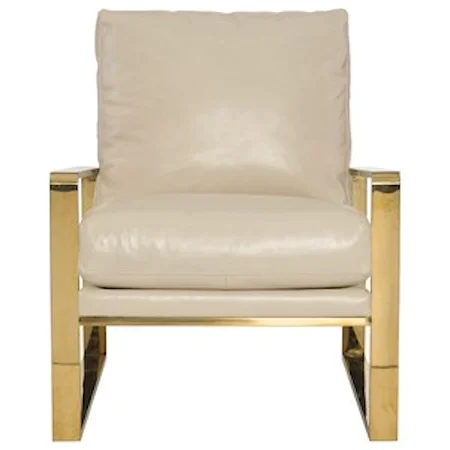 Chair with Gold Metal Frame