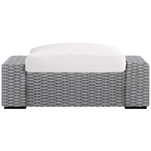 Outdoor/Indoor Ottoman with Woven Material
