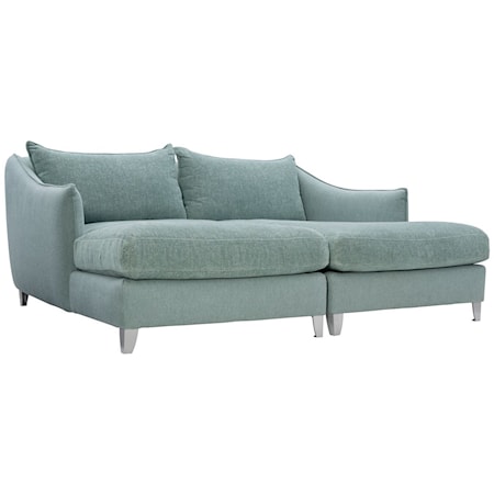 Contemporary Outdoor/Indoor 2-Piece Chaise Sectional