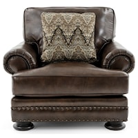 Upholstered Living Room Chair with Nailhead