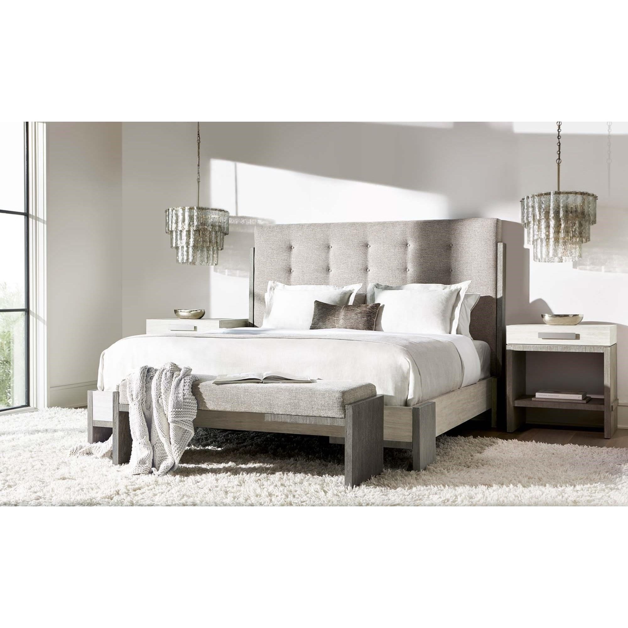 Queen Upholstered Panel Bed