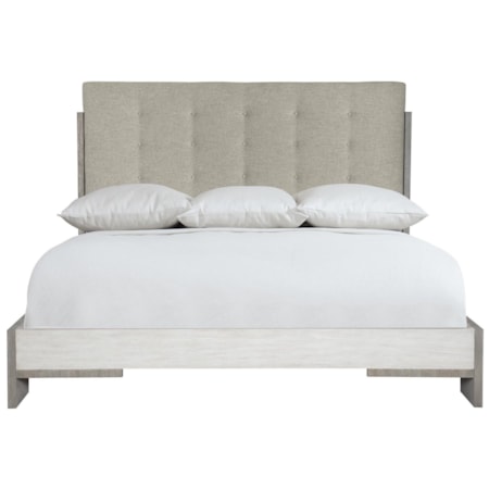 King Upholstered Panel Bed