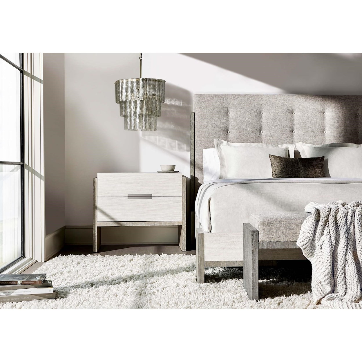 Bernhardt Foundations King Upholstered Panel Bed