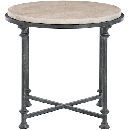 Round Metal End Table