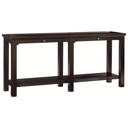 Long Console Table with Transitional Style for use as Sofa or Wall Table