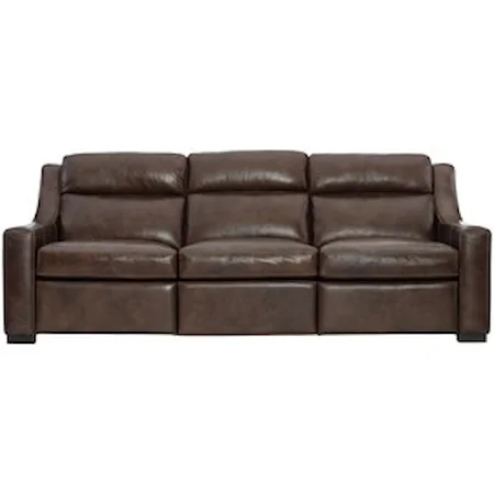 Transitional Power Motion Sofa with Power Headrests and USB Ports