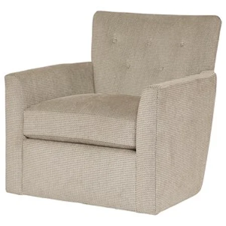 Swivel Chair with Button Tufting