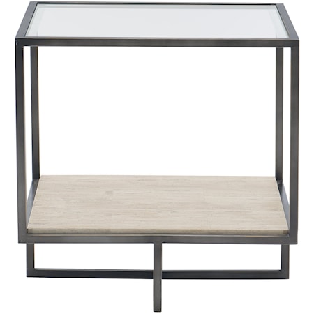 Metal Square End Table