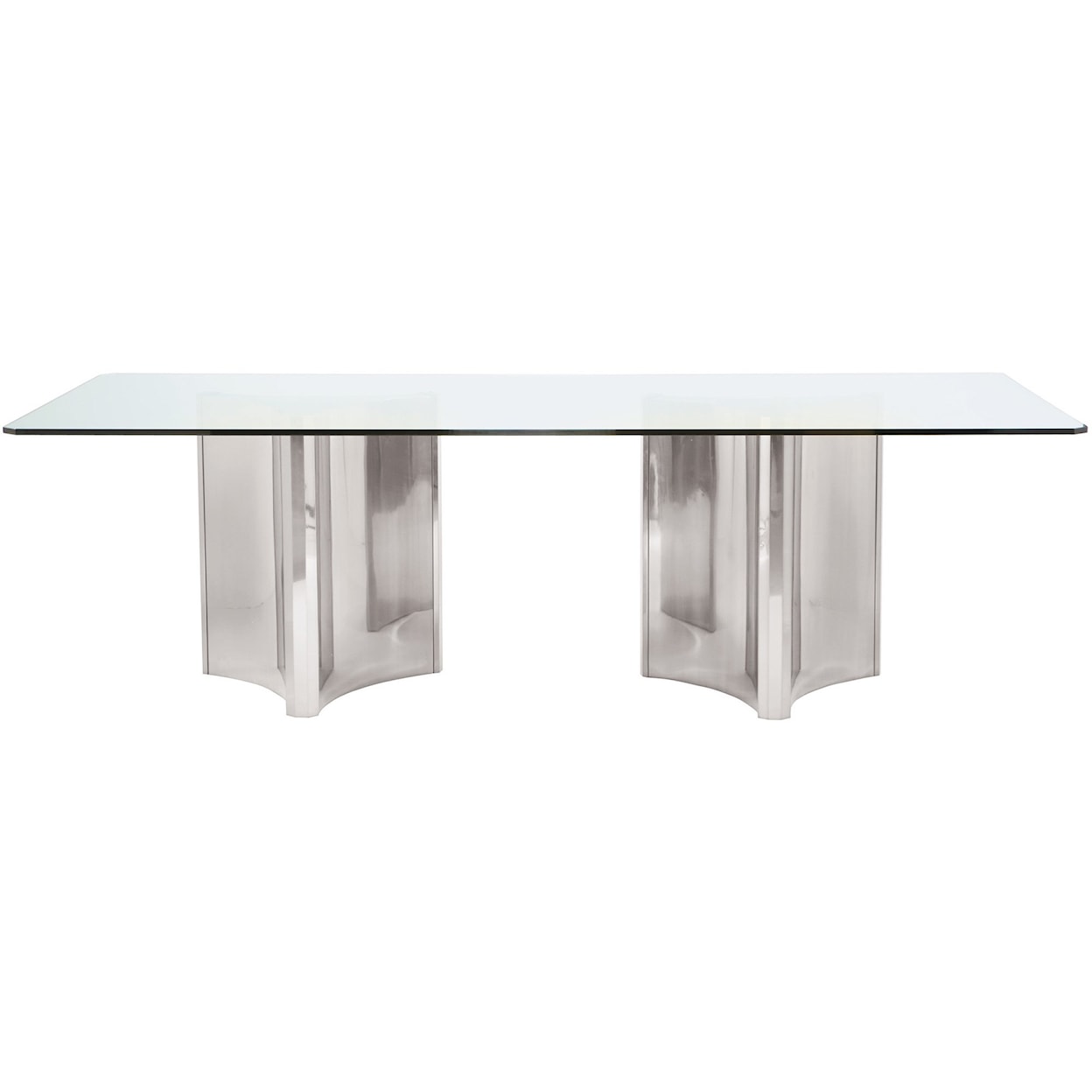 Bernhardt Bernhardt Interiors Metal Dining Table with Glass Top