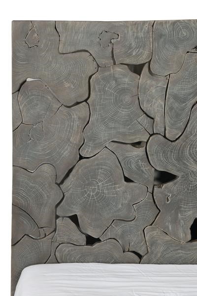 Calavaras Laminated King Teak Panel Bed