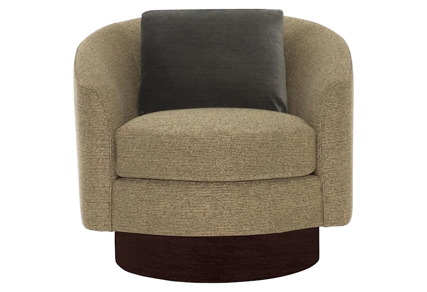 Interiors Camino Fabric Swivel Chair by Bernhardt at Baer's Furniture