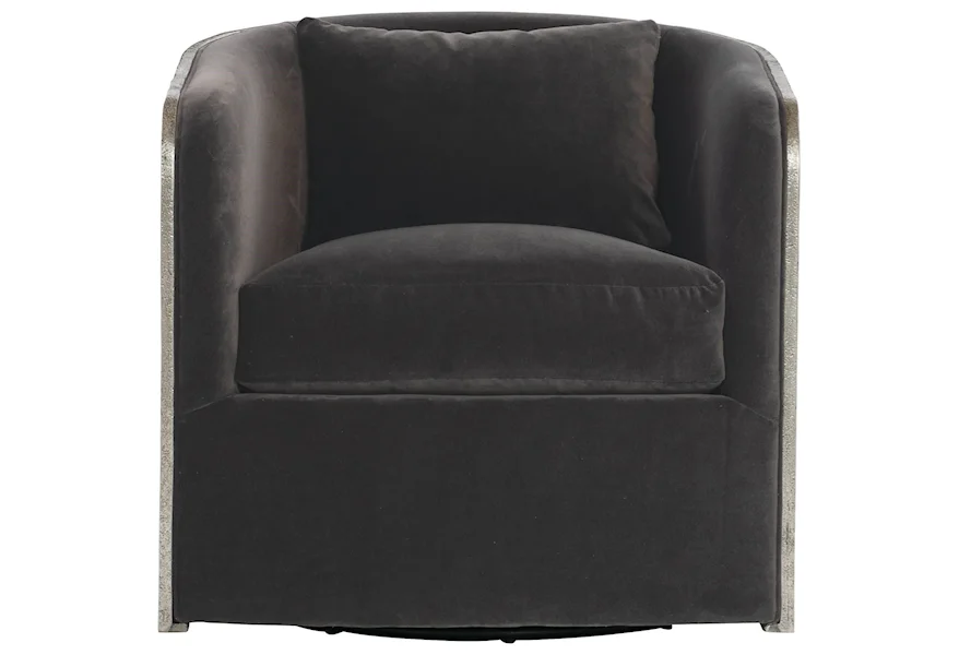 Interiors Eliot Fabric Swivel Chair by Bernhardt at Baer's Furniture