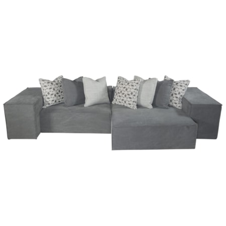 Six Piece Modern Modular Sectional Sofa
