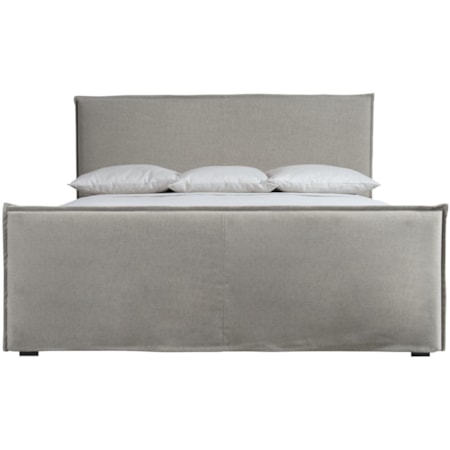 Queen Upholstered Slipcover Bed