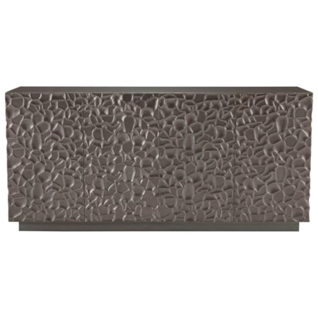 Organic Credenza Wrapped in German Silver