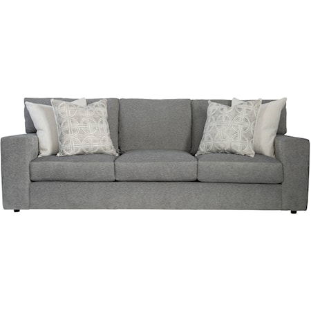 Contemporary Sofa with Throw Pillows