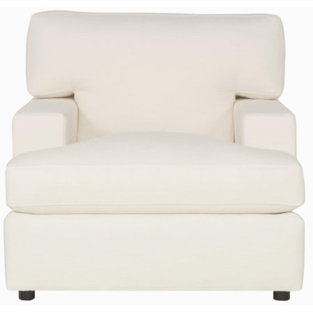Upholstered Chair with Track Arms