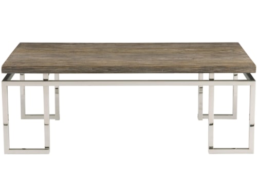 Cocktail Table with Stainless Steel Base