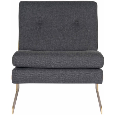 Lance Chair with Metal Legs and Contemporary Style