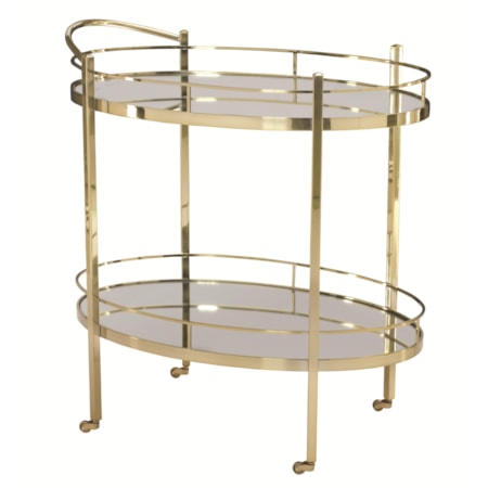 Serving Cart with Mirrored Glass