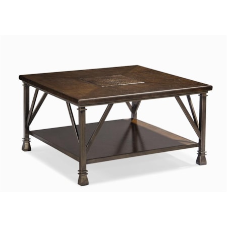 Square Cocktail Table with Cork Veneered Top