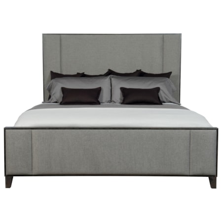 King Upholstered Panel Bed
