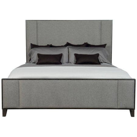 King Upholstered Panel Bed