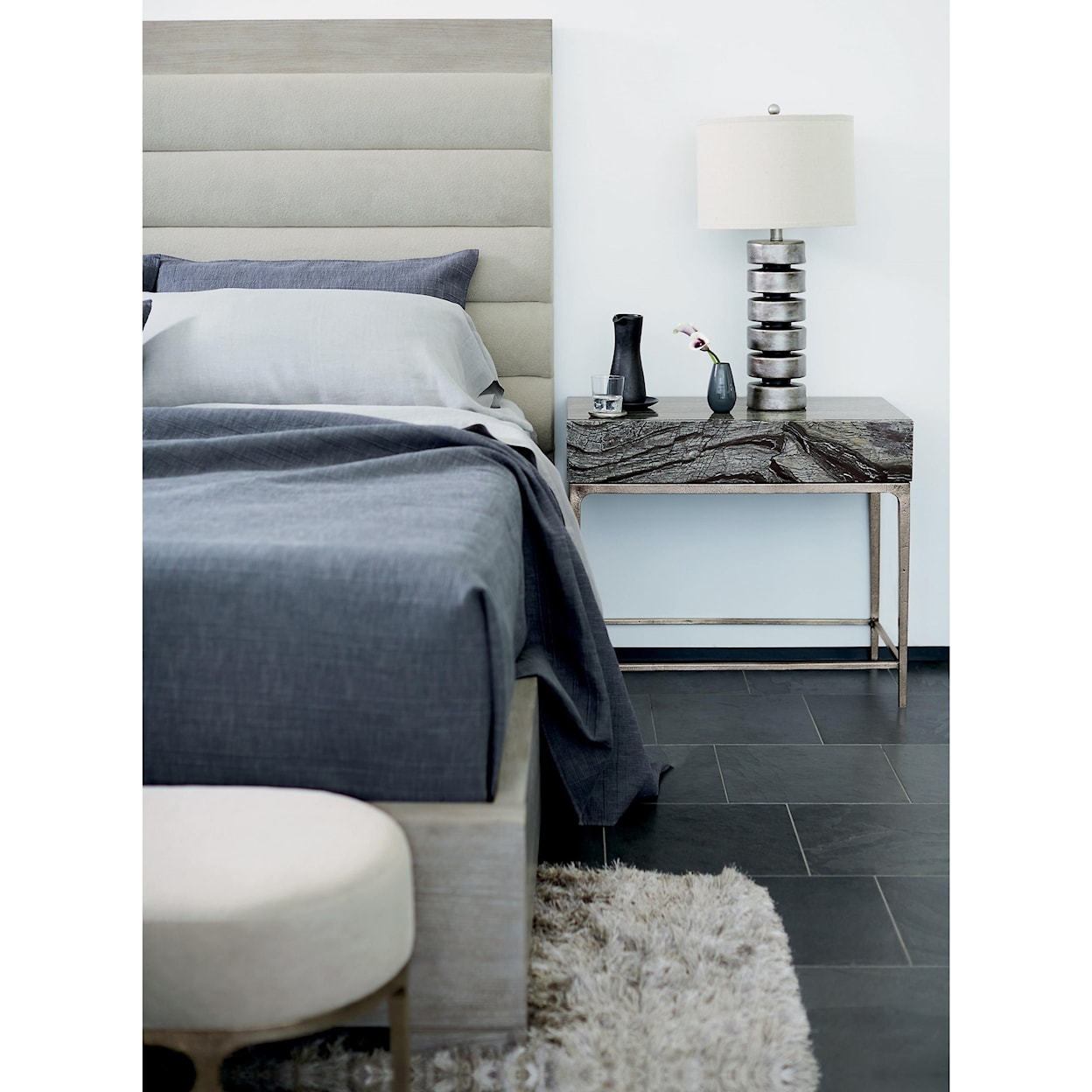 Bernhardt Linea Customizable King Upholstered Channel Bed