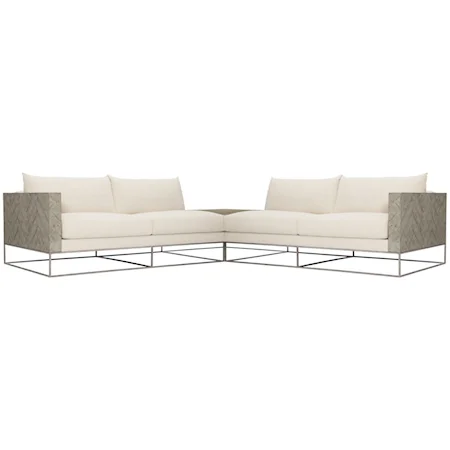 Brooklyn Contemporary Sectional with Corner Table