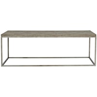 Gresham Rustic-Modern Cocktail Table with Steel Base