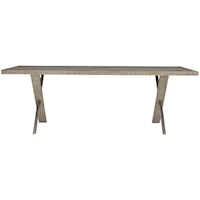 Milo Rustic-Modern Rectangular Dining Table with Solid Wood Overlays