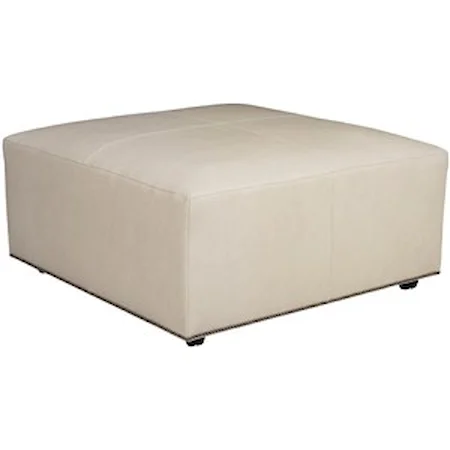 Square 40" Cocktail Ottoman with Nailheads
