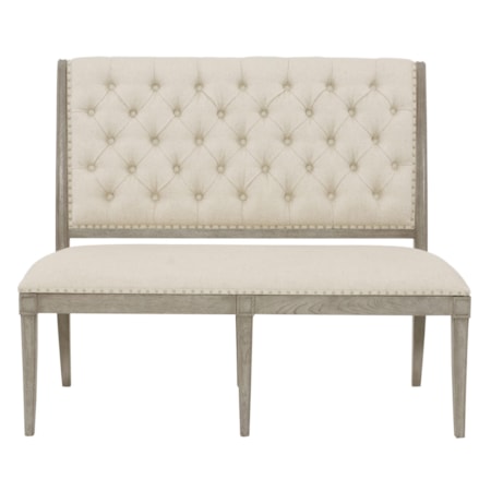 Upholstered Banquette with Button Tufting