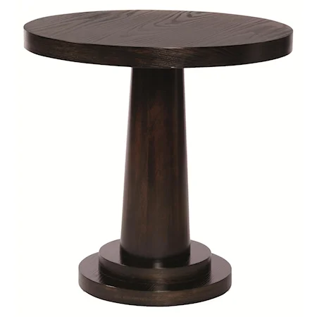 Round End Table made of Mahogany and Ash