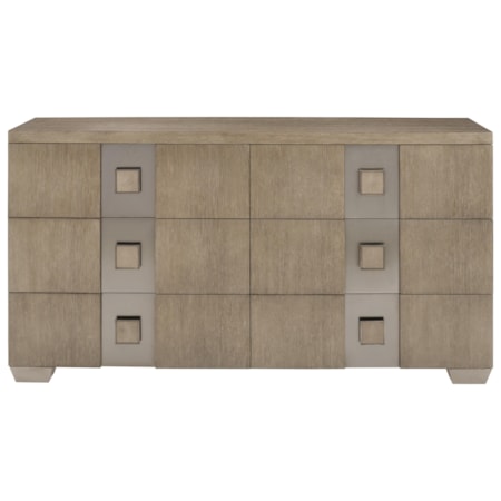 6 Drawer Dresser with Inset Drawer Pulls