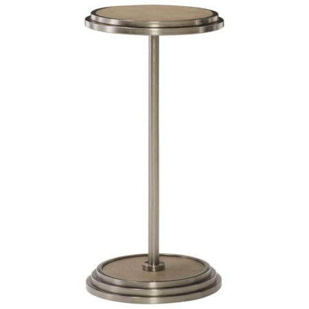 Round End Table with Shagreen Table Top