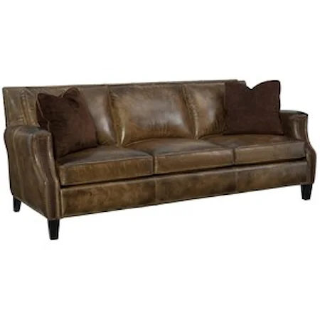 Transitional Leather Sofa