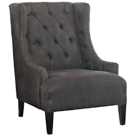 Transitional Tufted Accent Chair