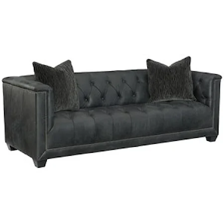 Transitional Tufted Sofa with Nailheads