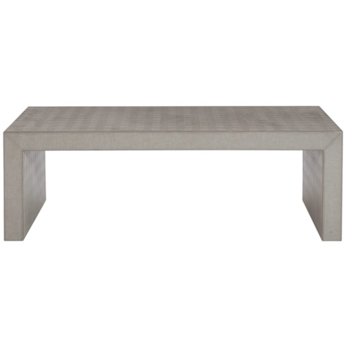 Rectangular Cocktail Table Wrapped in Fabric