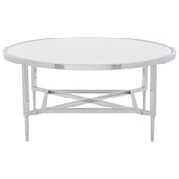 Contemporary Metal Round Cocktail Table